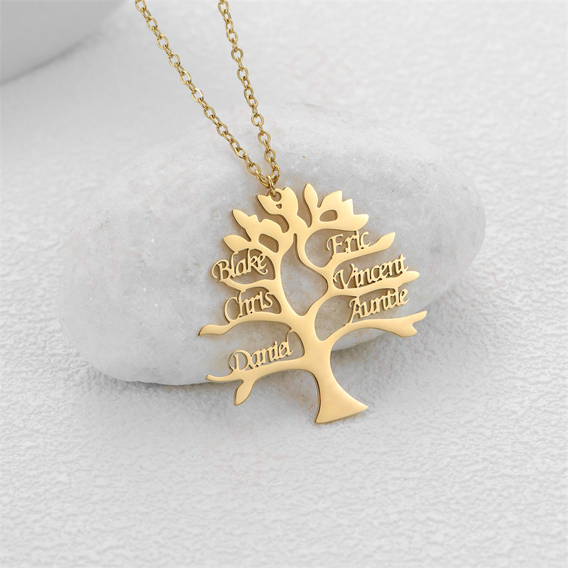 Customized Happiness Tree Pendant Necklace