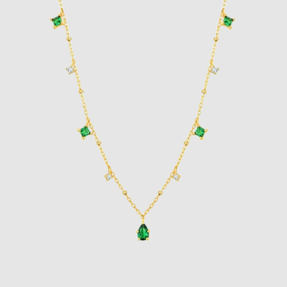 Elysee Necklace in Emerald Green