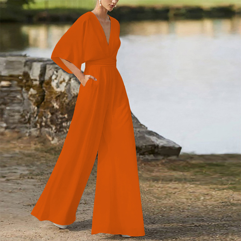 V-Neck Long Sleeves Floor-Length Evening Dress