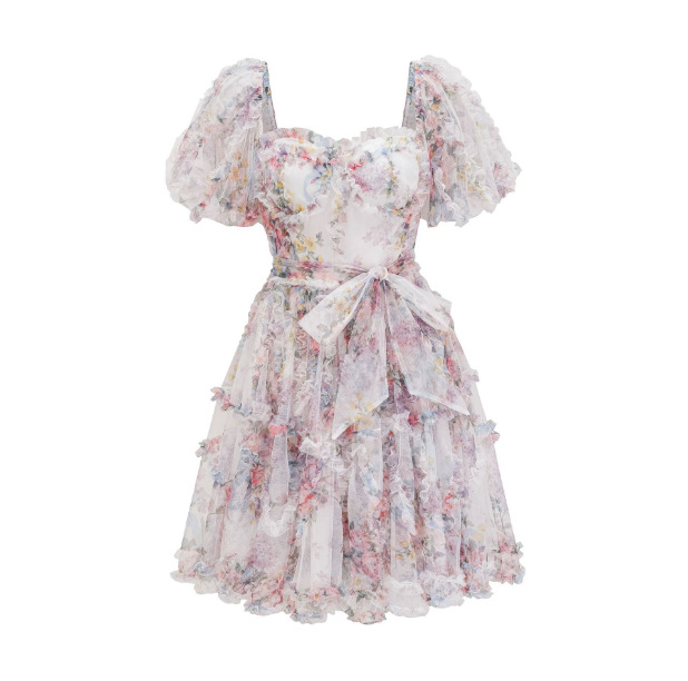 Corset Skater Tulle Ruffle Homecoming Dress