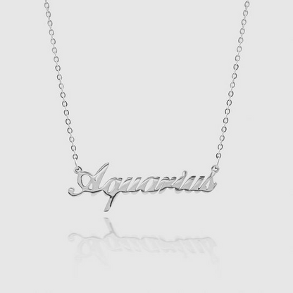 Personalized Zodiac Name Necklace