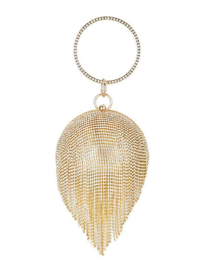 Diamante Tassel Sphere Clutch