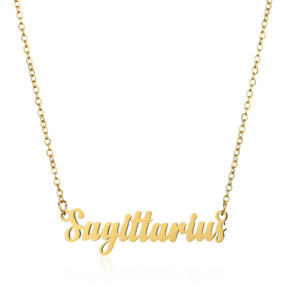 Personalized Zodiac Name Necklace