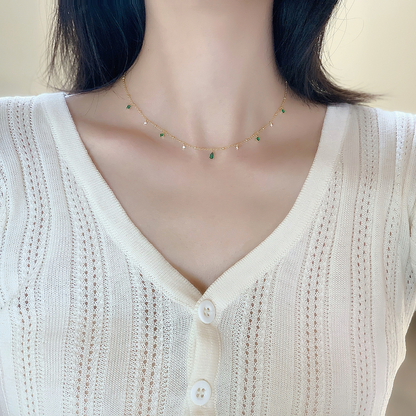 Elysee Necklace in Emerald Green