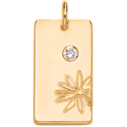 Birth Flower & Stone Necklace in 18ct Gold Plating
