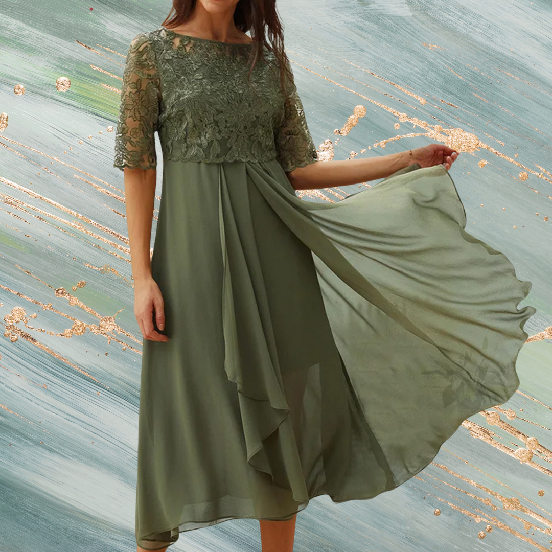 Elegant Mother Of The Bride Wedding Guest Dress