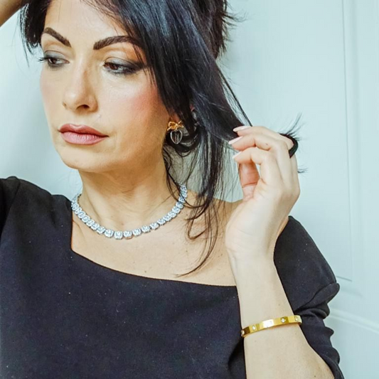 9mm Square Zircon Necklace