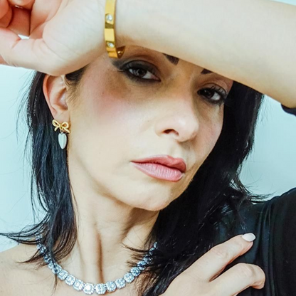 9mm Square Zircon Necklace