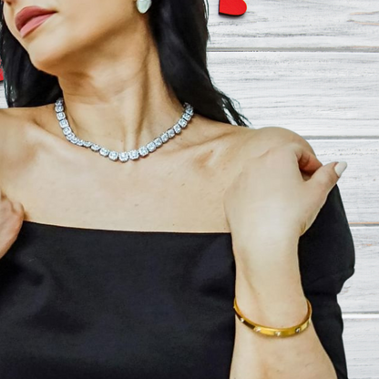 9mm Square Zircon Necklace
