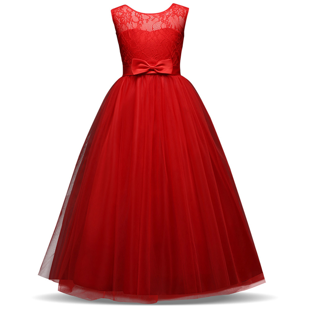 Lace A-Line Scoop Neck Sleeveless Flower Girl Dress
