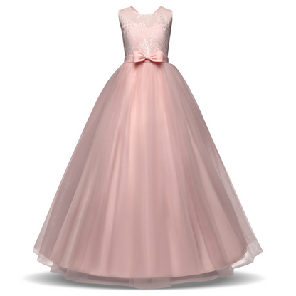 Lace A-Line Scoop Neck Sleeveless Flower Girl Dress