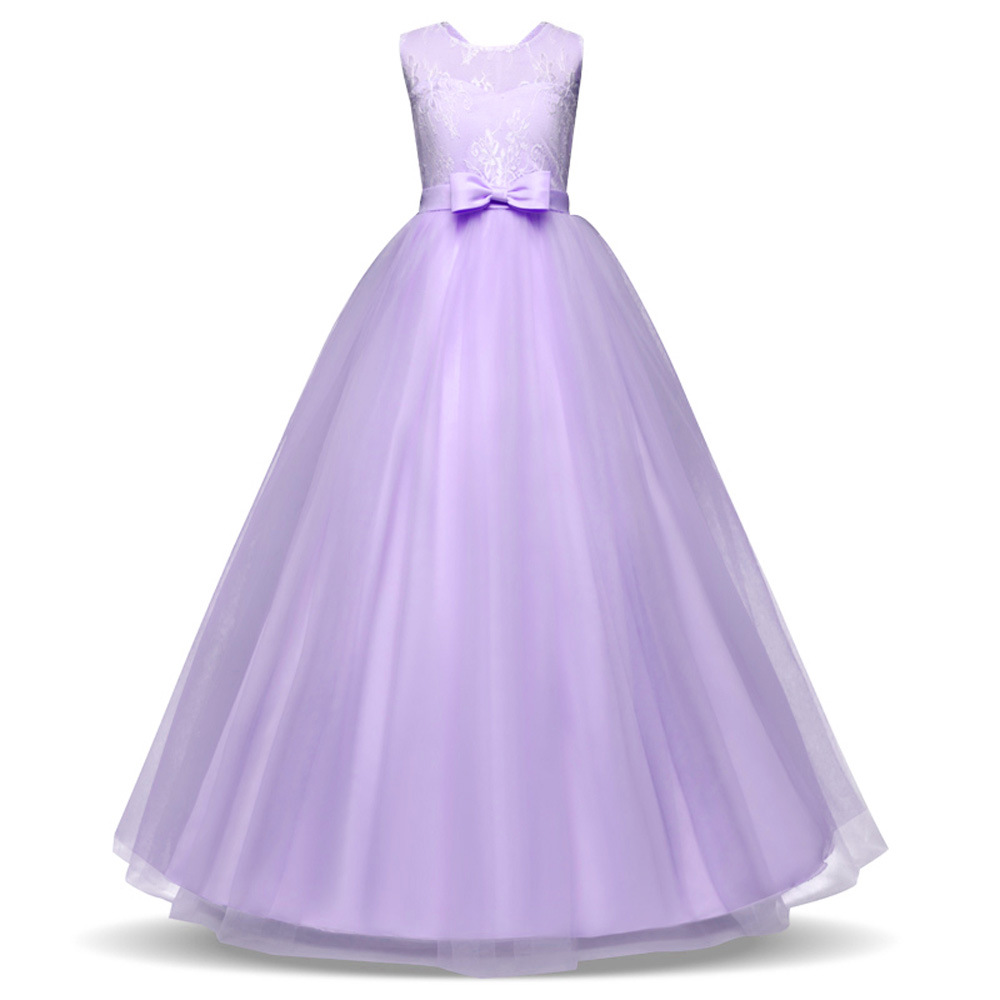 Lace A-Line Scoop Neck Sleeveless Flower Girl Dress