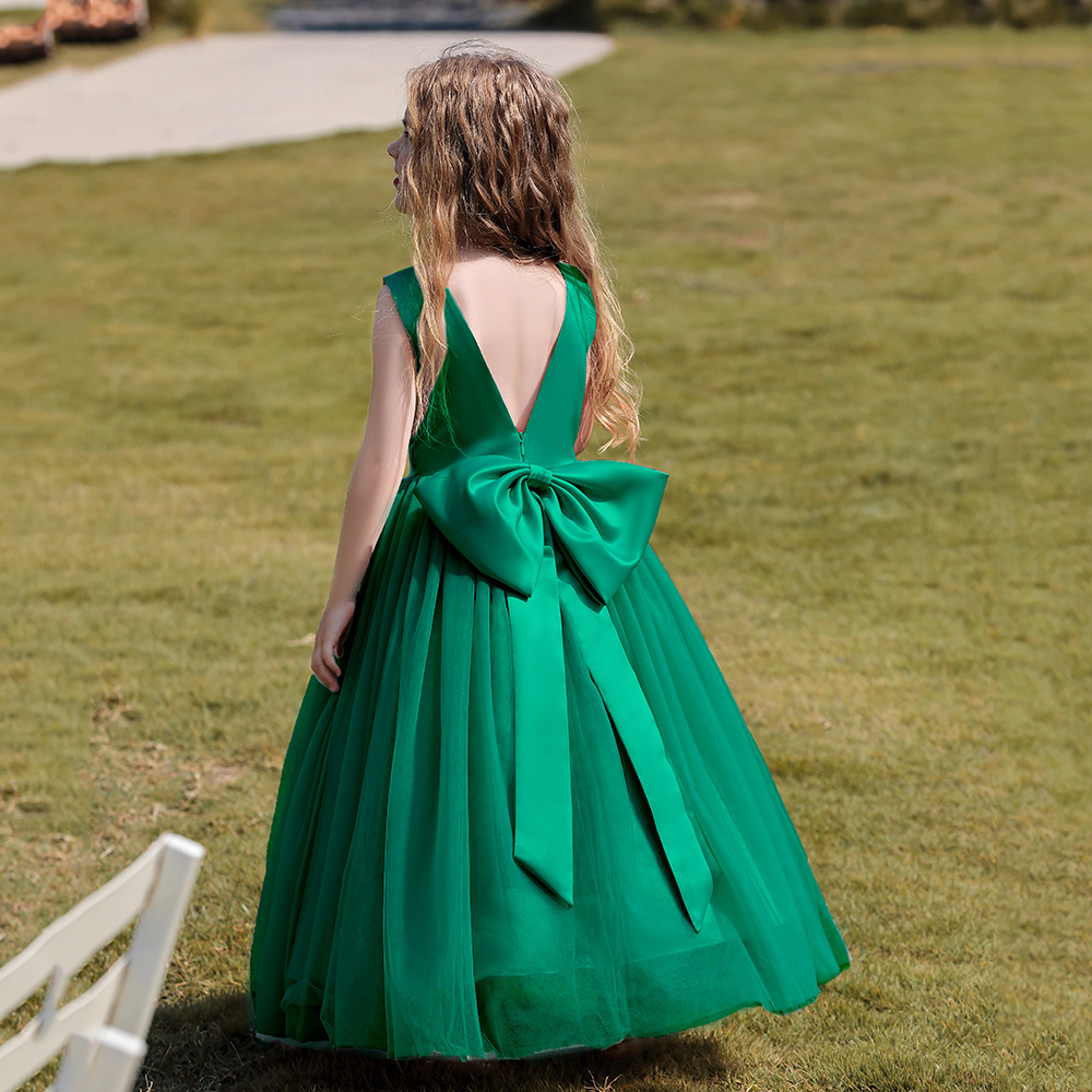Sweet Ball Gown Tulle Flower Girl Dress With Satin Bow
