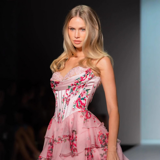 Dreamy Sweetheart Corset A-Line High Split Sweep Train Prom Dress